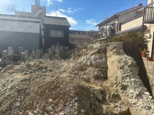 桑名市佛眼院　永代供養墓工事　⑦無縁塚解体